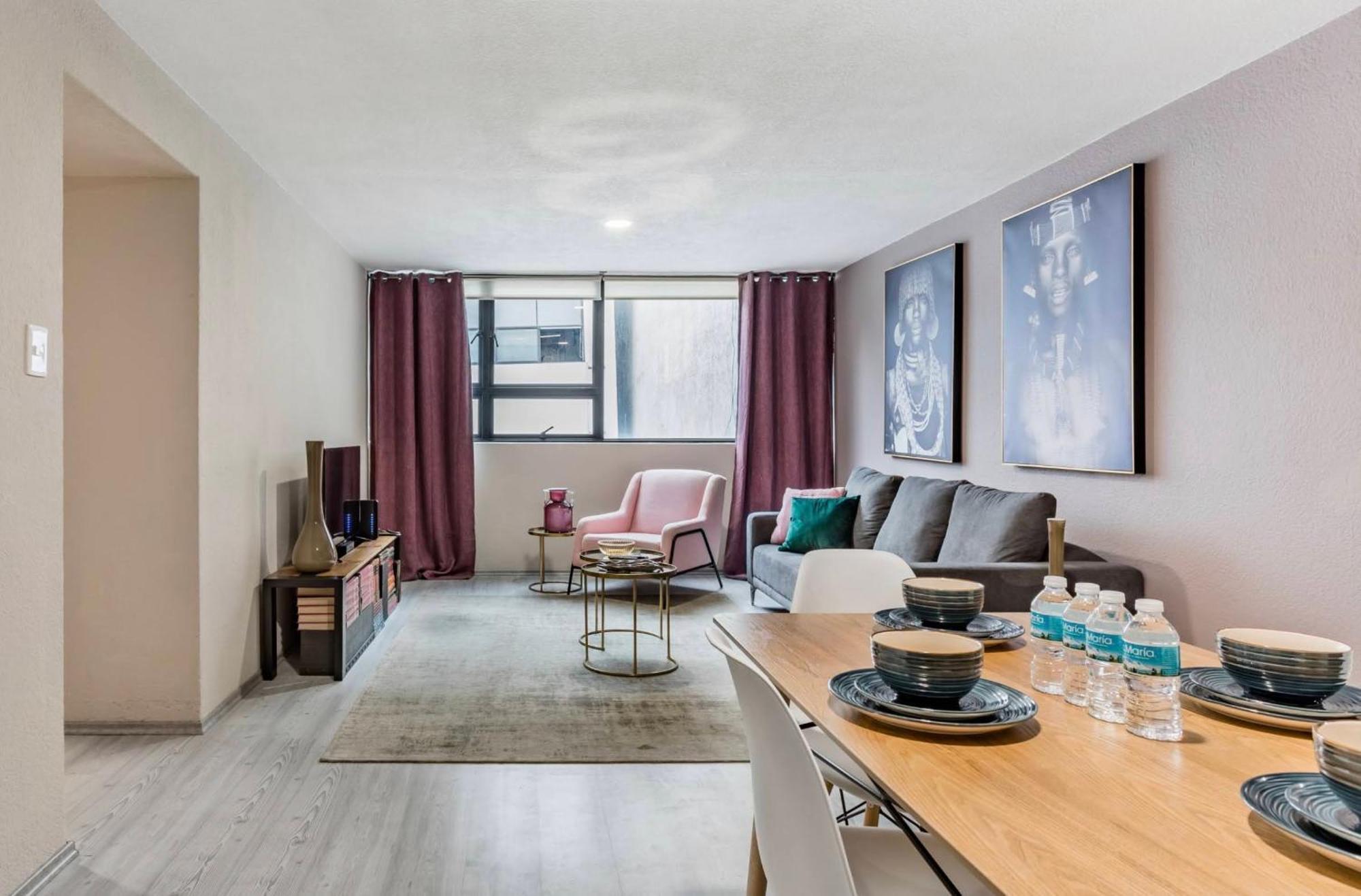 Cozy Roma Norte Flat - Parking- Wifi - Sleeps 6 Cidade do México Exterior foto